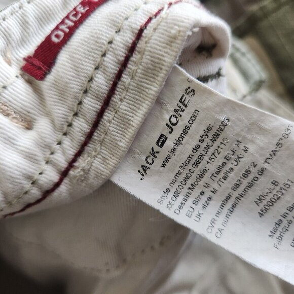 Jack & Jones Camo Cargo Shorts Mens‎ W32 UK M Ripstop Comfort Fit Button Fly - Picture 8 of 16